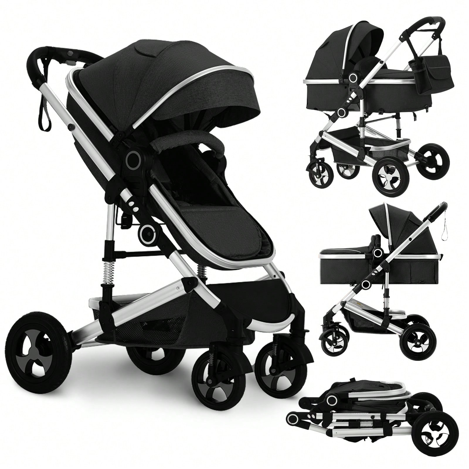 Todefull Dual Mode Reversible Bassinet Stroller