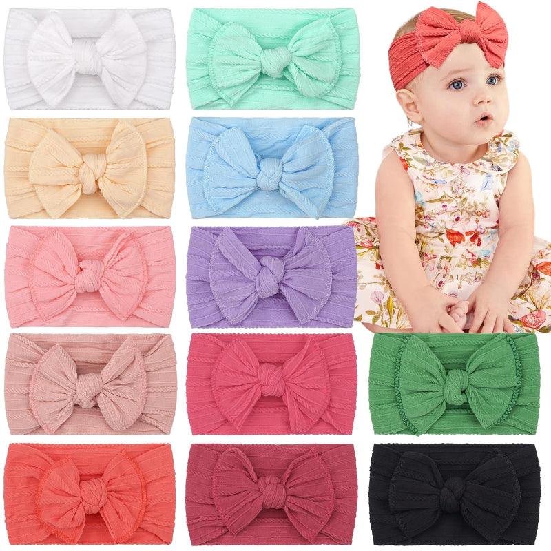 Baby Bow Comfy Headbands-Diaper Reusable