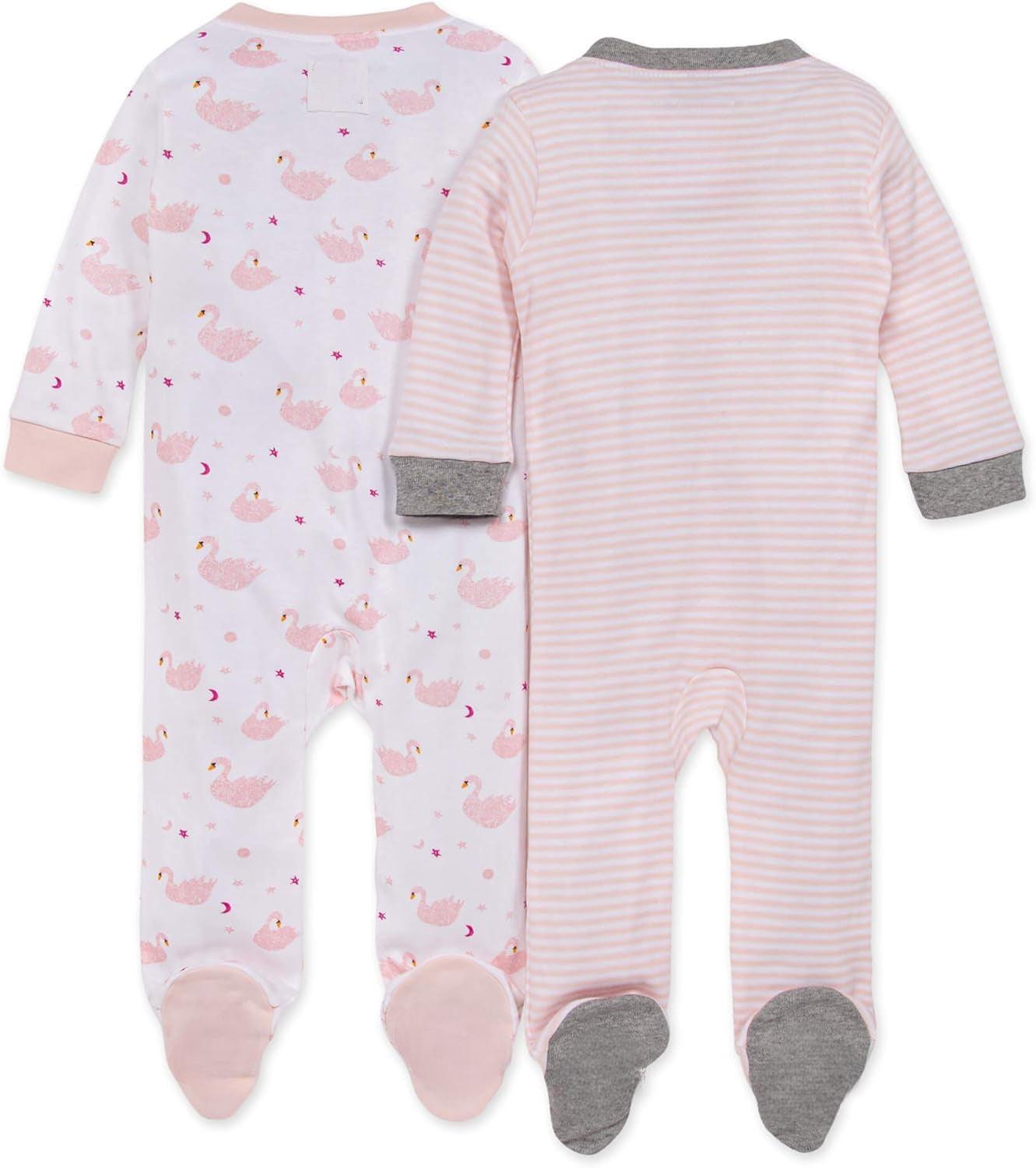 Baby Girls Pajamas 2 Piece Set – Soft Cotton Snap Sleepwear-Diaper Reusable
