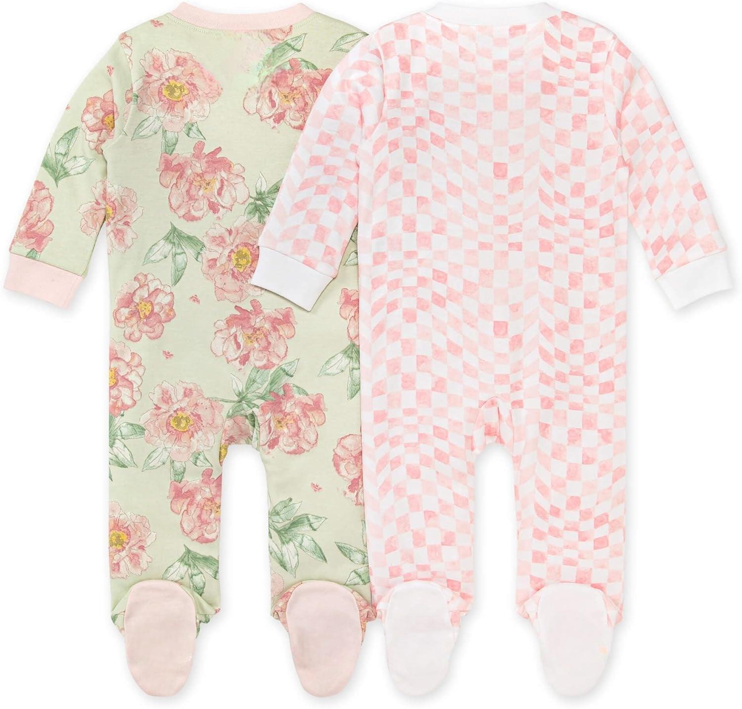 Baby Girls Pajamas 2 Piece Set – Soft Cotton Snap Sleepwear-Diaper Reusable