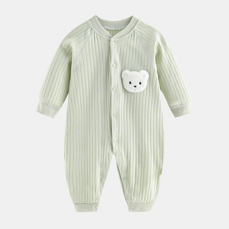 Bear Patch Baby Romper-Diaper Reusable