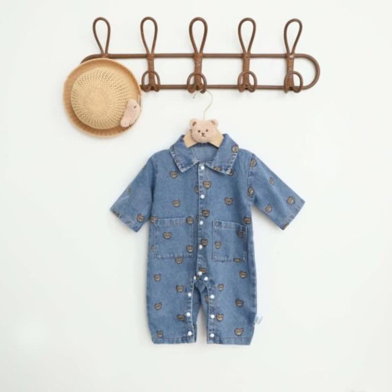 Polo Denim Baby Romper-Diaper Reusable
