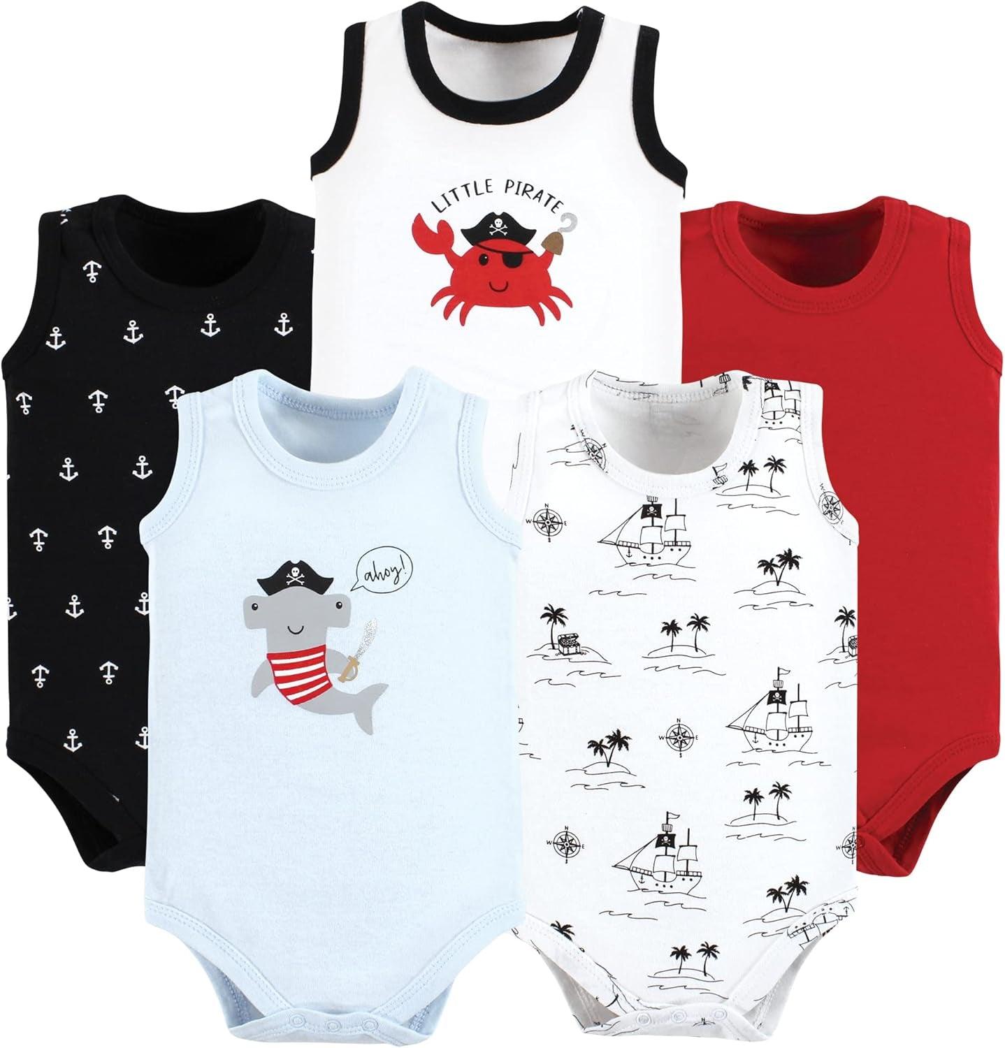 Baby Sleeveless Bodysuits Pack of 5 – Soft Cotton Everyday Essentials-Diaper Reusable