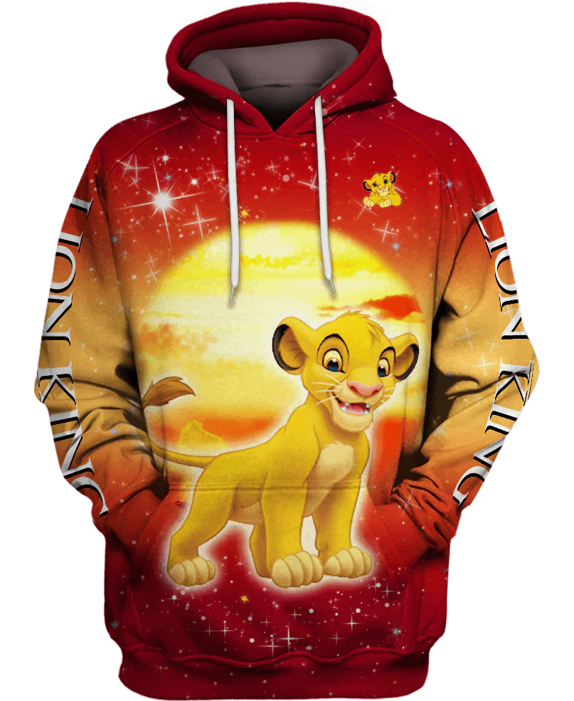 Children Baby Lion King Hoodie with Loose Fit and Soft Printed Fabric-Diaper Reusable