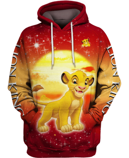 Children Baby Lion King Hoodie with Loose Fit and Soft Printed Fabric-Diaper Reusable