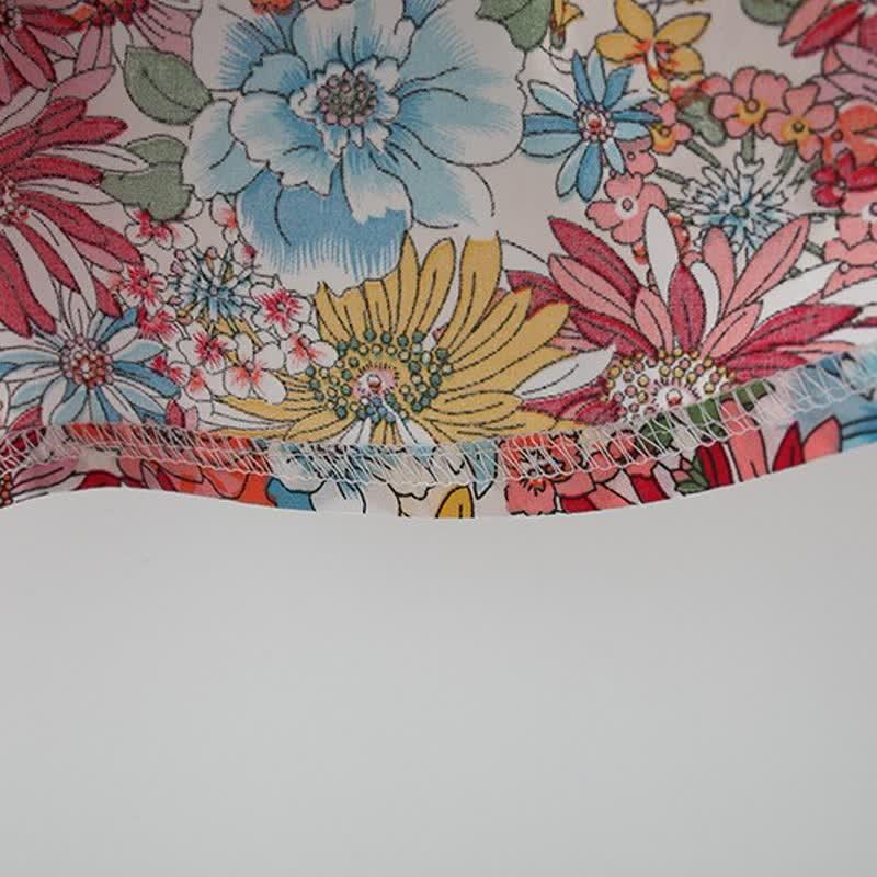 Baby Ruffled Florals Dress With Bag-Diaper Reusable
