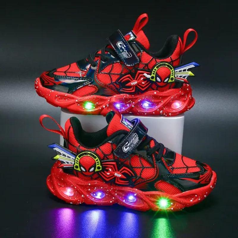 Spiderman LED Sneakers Shoes-Diaper Reusable