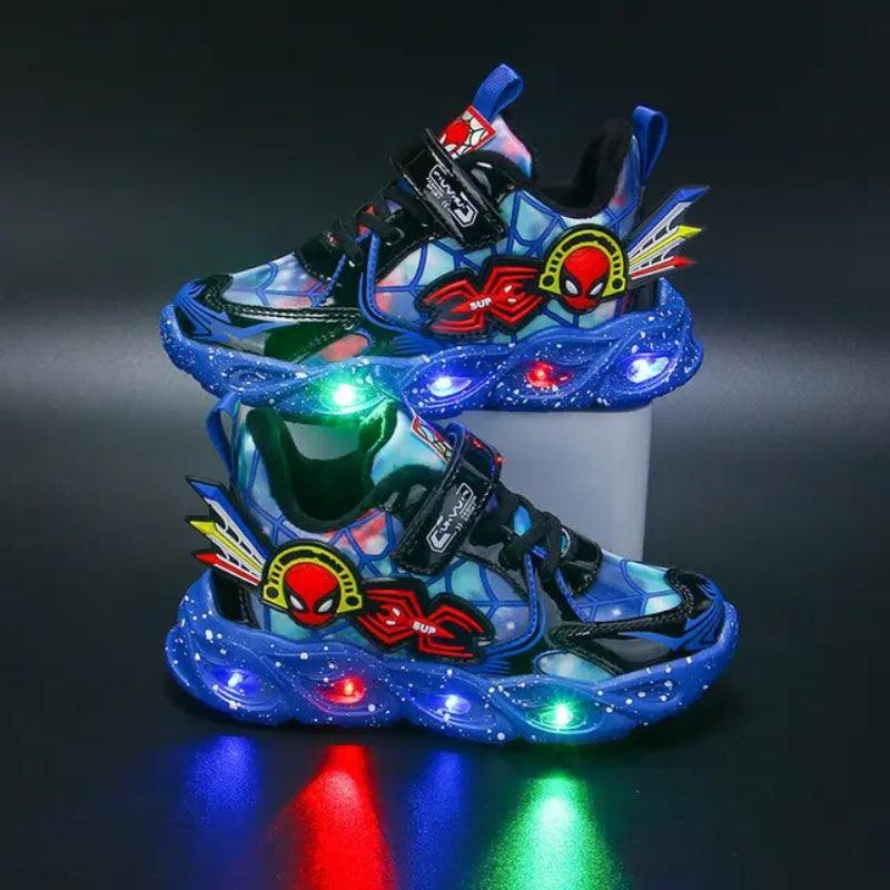 Spiderman LED Sneakers Shoes-Diaper Reusable