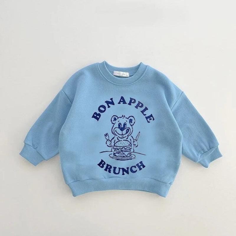 Cartoon Printing Long Sleeved Sweatshirt-Diaper Reusable