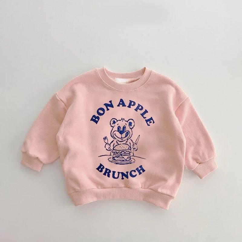 Cartoon Printing Long Sleeved Sweatshirt-Diaper Reusable