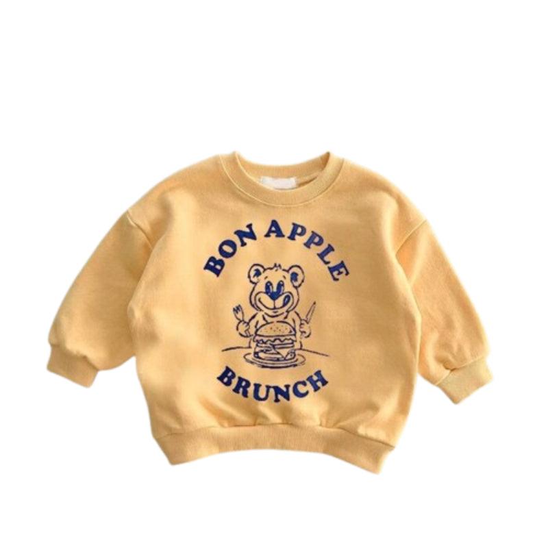 Cartoon Printing Long Sleeved Sweatshirt-Diaper Reusable