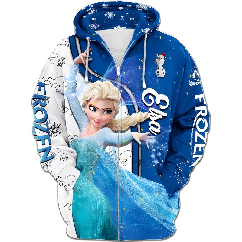 Animated Character Zip Up Hoodie For Daily Wear And Casual Outfits-Diaper Reusable