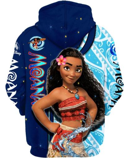 Children Moana Printed Hoodie-Diaper Reusable