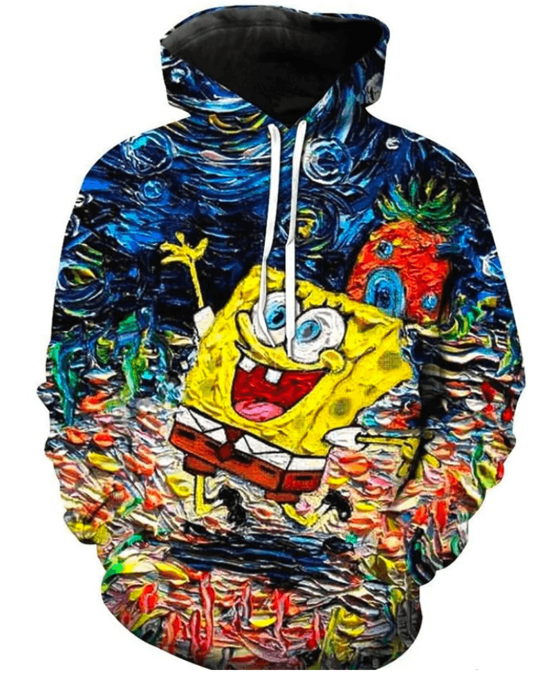 Children SpongeBob Square Pants Hoodie-Diaper Reusable
