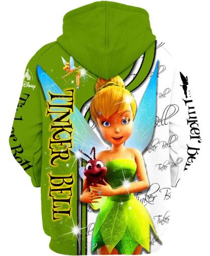 Children Tinker Bell Zip Up Hoodie-Diaper Reusable