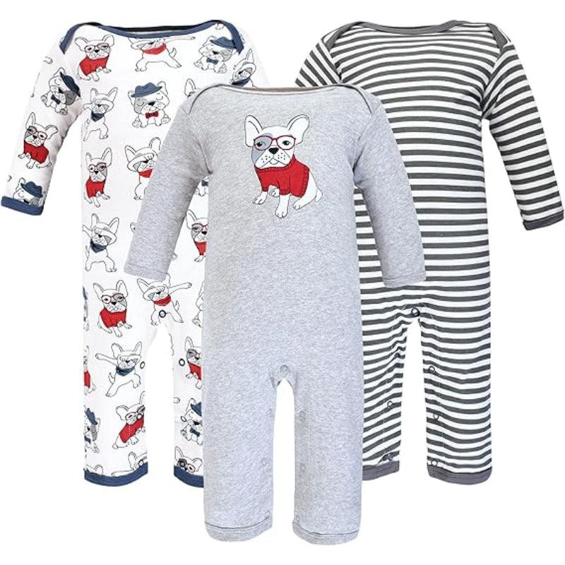 Plaid And Apple Print Baby Onesies-Diaper Reusable