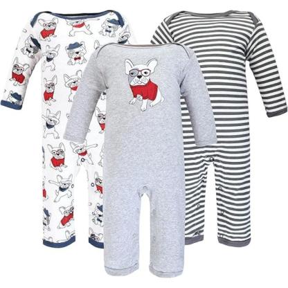 Plaid And Apple Print Baby Onesies-Diaper Reusable
