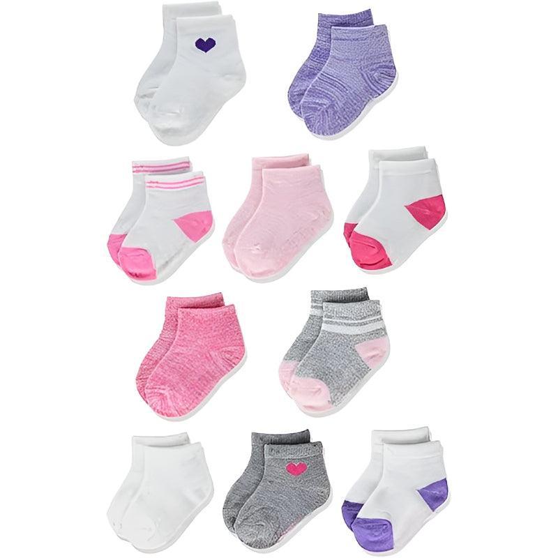 Soft Baby Socks Set – 10 & 12 Pair Multipack for Infants & Toddlers-Diaper Reusable