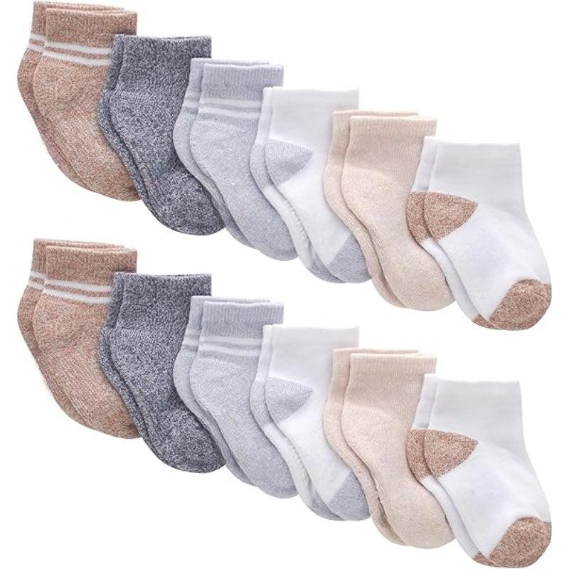 Soft Baby Socks Set – 10 & 12 Pair Multipack for Infants & Toddlers-Diaper Reusable