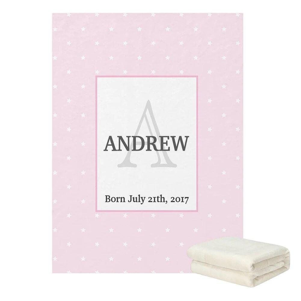 Custom Birthday Name Blanket-Diaper Reusable