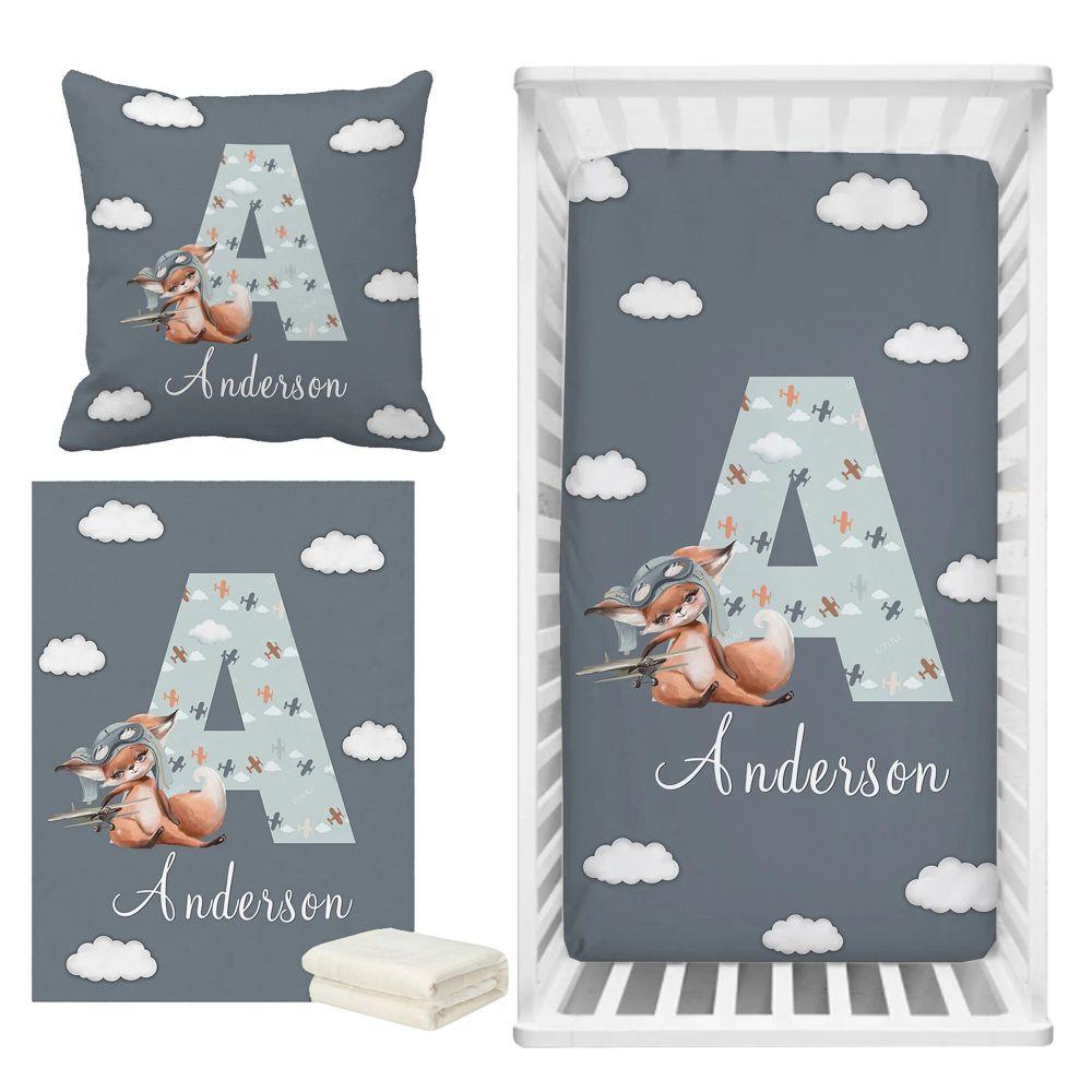 Airplane Baby Crib Bedding-Diaper Reusable