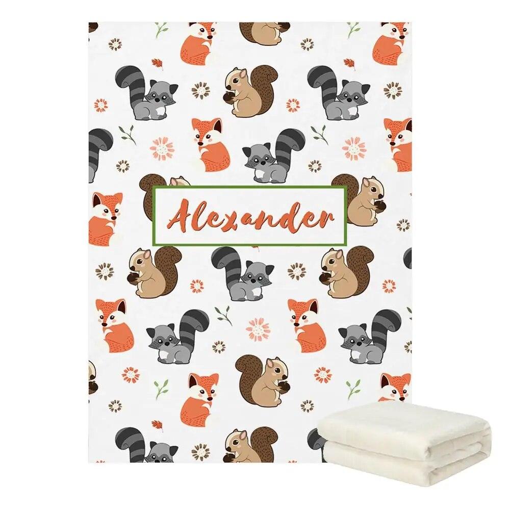Custom Forest Animal Blanket-Diaper Reusable