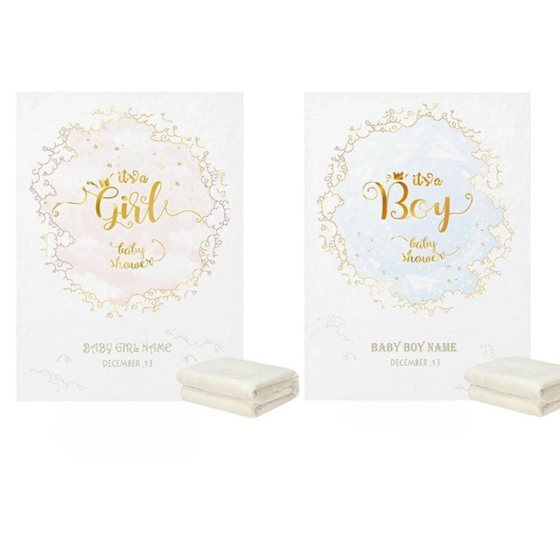 Elegant Golden Accents Blanket-Diaper Reusable