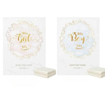 Elegant Golden Accents Blanket-Diaper Reusable