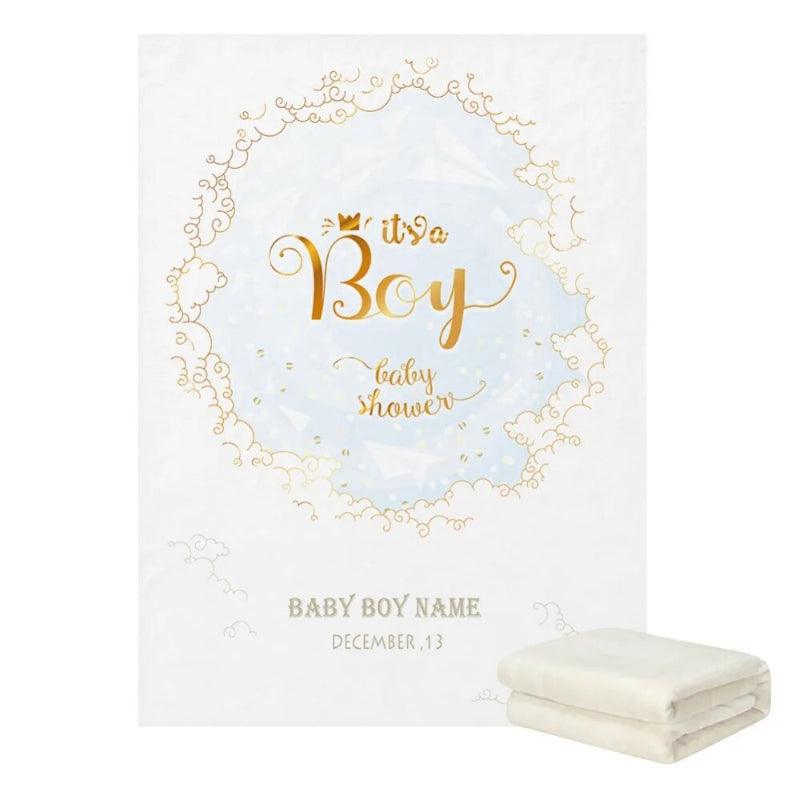 Elegant Golden Accents Blanket-Diaper Reusable