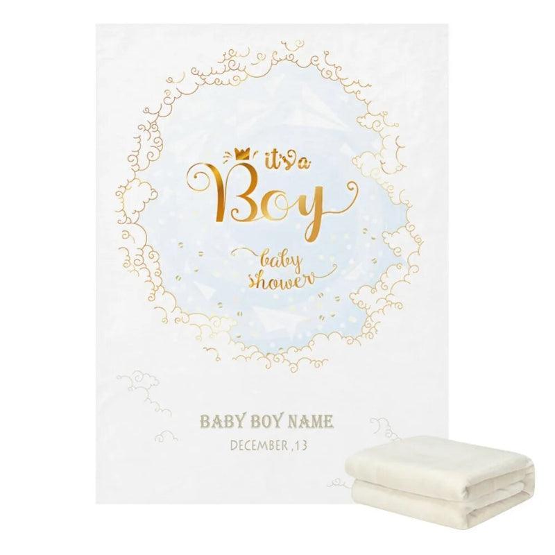 Elegant Golden Accents Blanket-Diaper Reusable