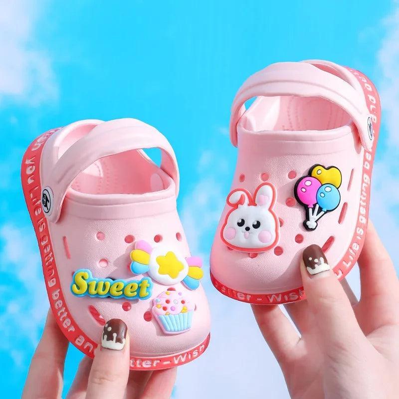 Cartoon Kids Clogs – Comfy & Colorful Footwear for Playful Adventures-Diaper Reusable