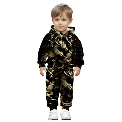 Dragon Pattern Hooded Onesie For Outdoor For Baby