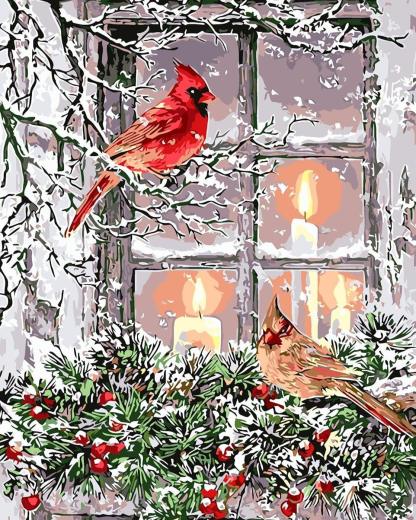 Stained Glass Christmas Tree Paint By Numbers Kit