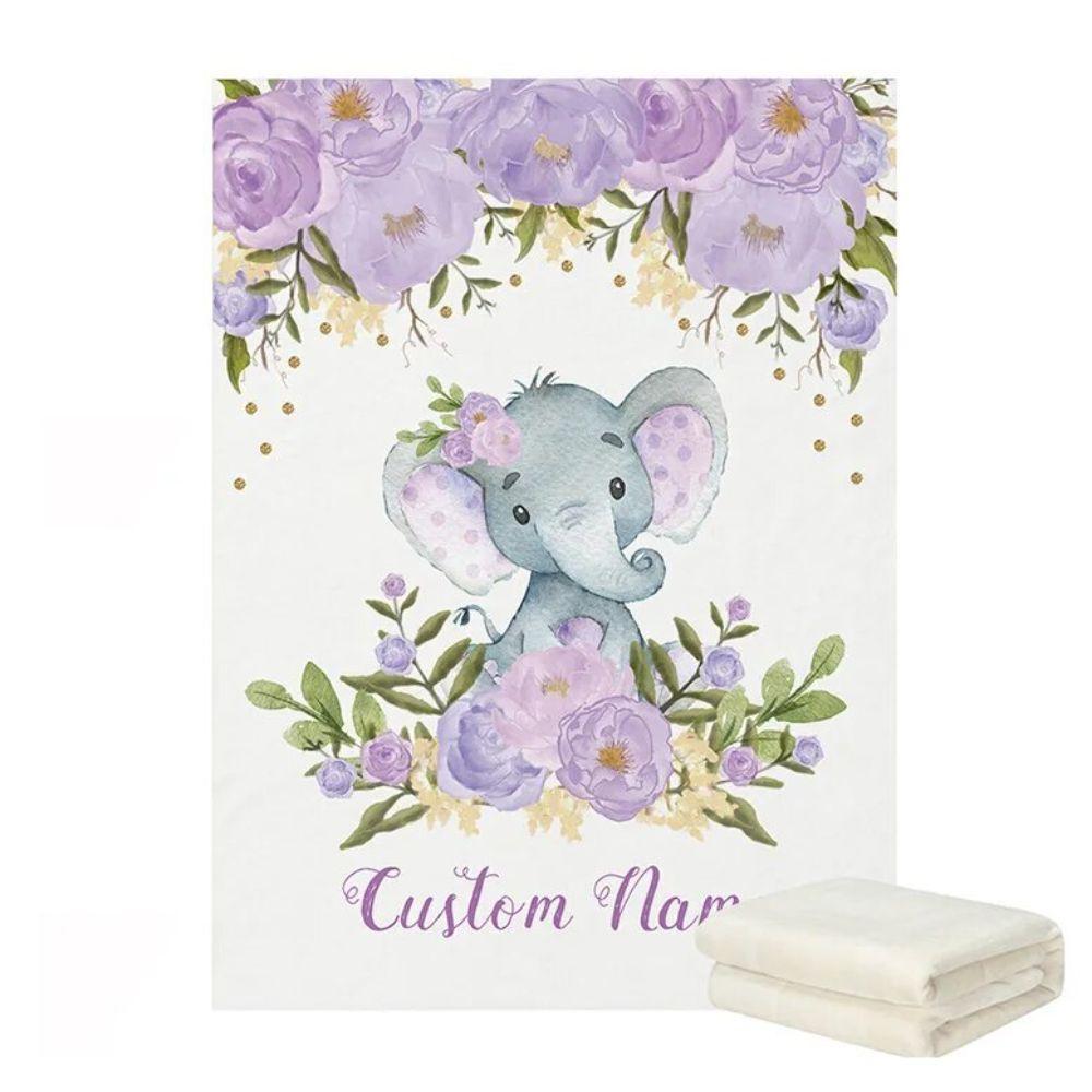 Custom Floral Elephant Crib Set-Diaper Reusable