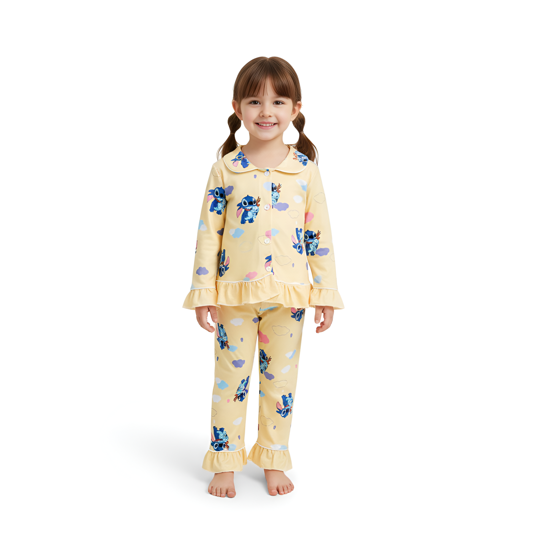 Long Sleeve Casual Pajama Set for Girls