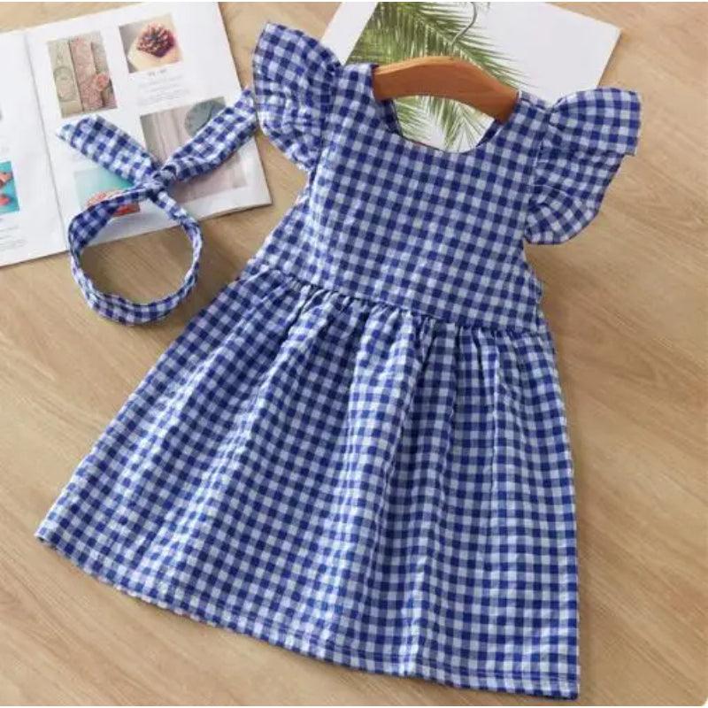 Vintage Gingham Summer Dress-Diaper Reusable