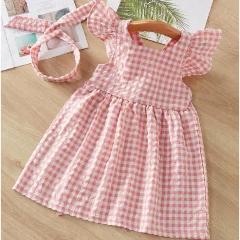 Vintage Gingham Summer Dress-Diaper Reusable