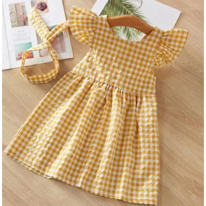 Vintage Gingham Summer Dress-Diaper Reusable