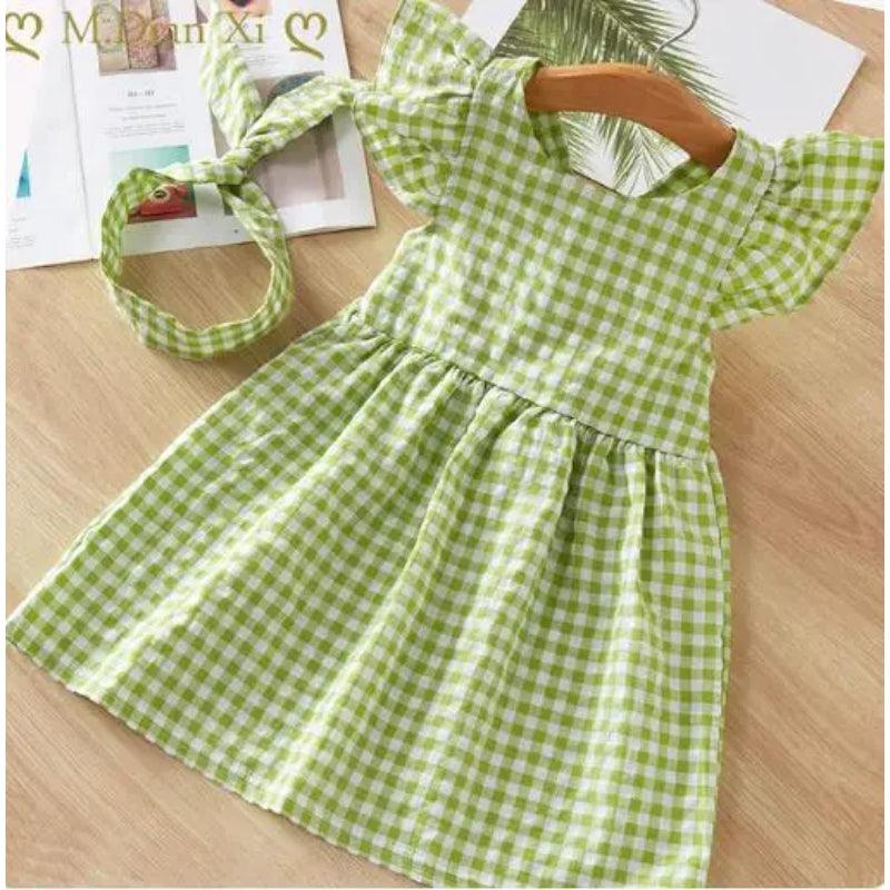 Vintage Gingham Summer Dress-Diaper Reusable
