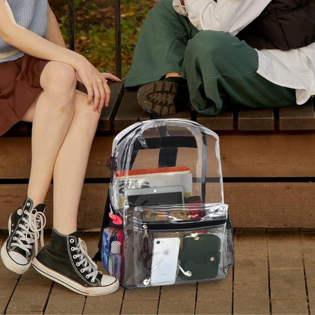 Heavy Duty With Padded Straps Clear Backpack