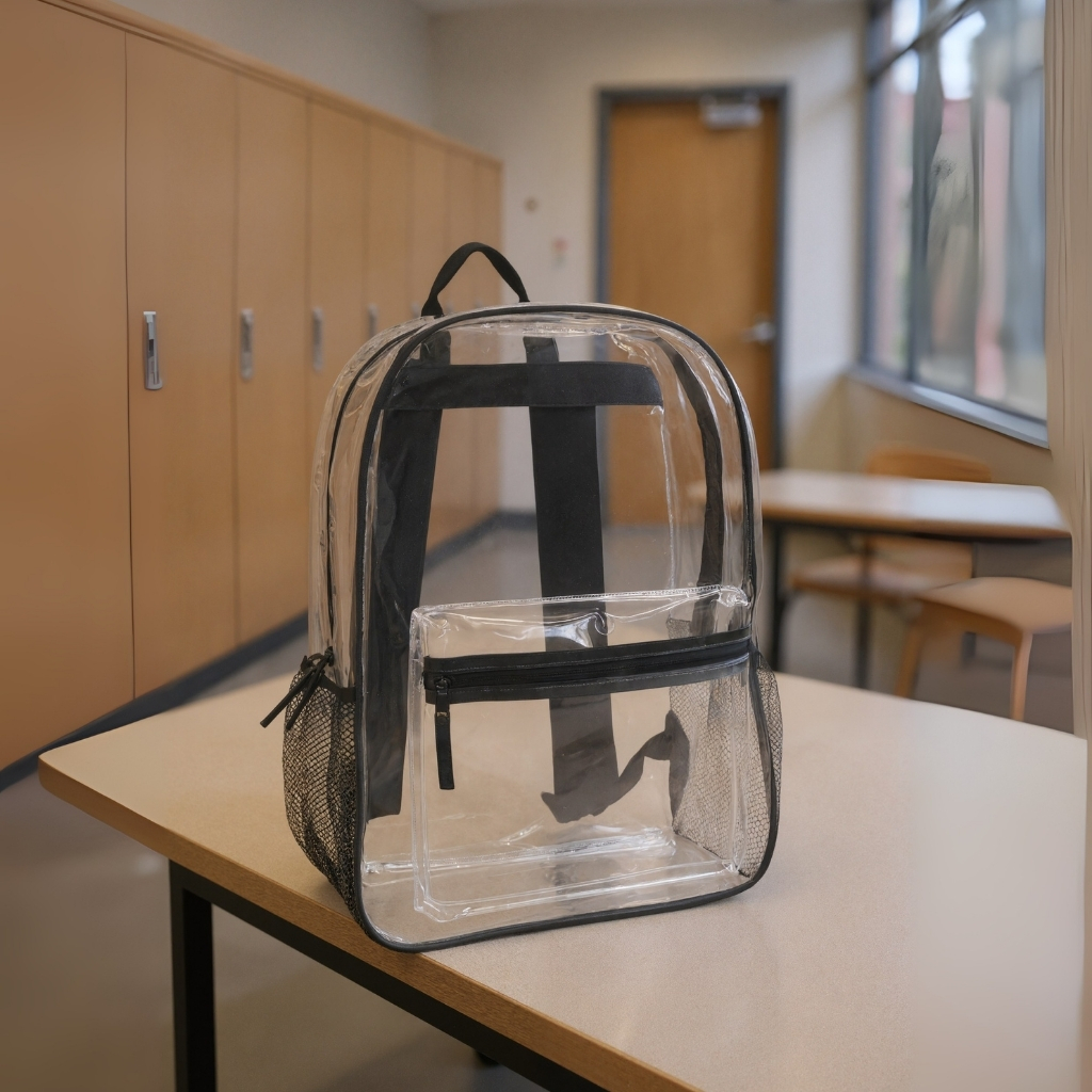 Heavy Duty With Padded Straps Clear Backpack