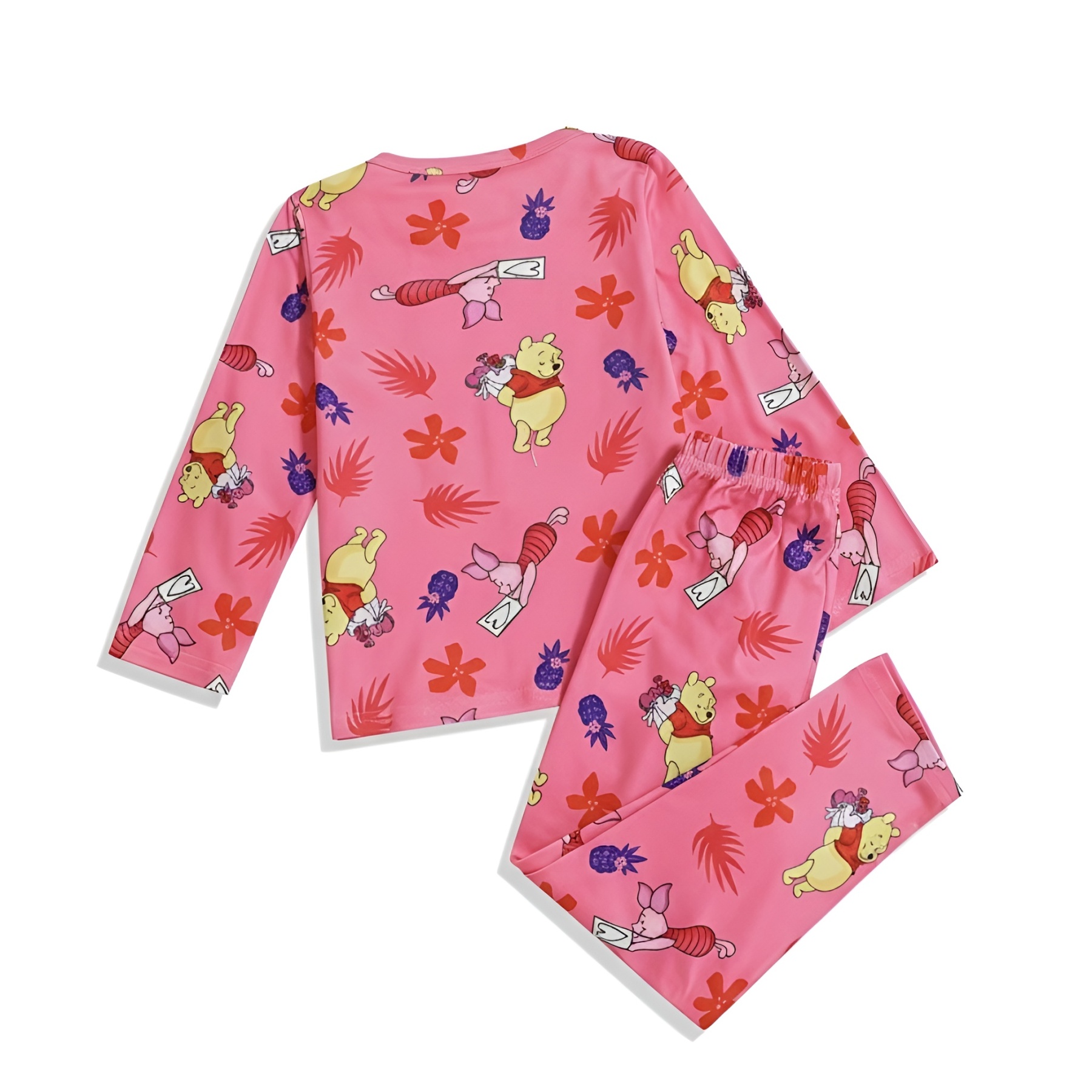 Honey Bear Character Print Pajama Set