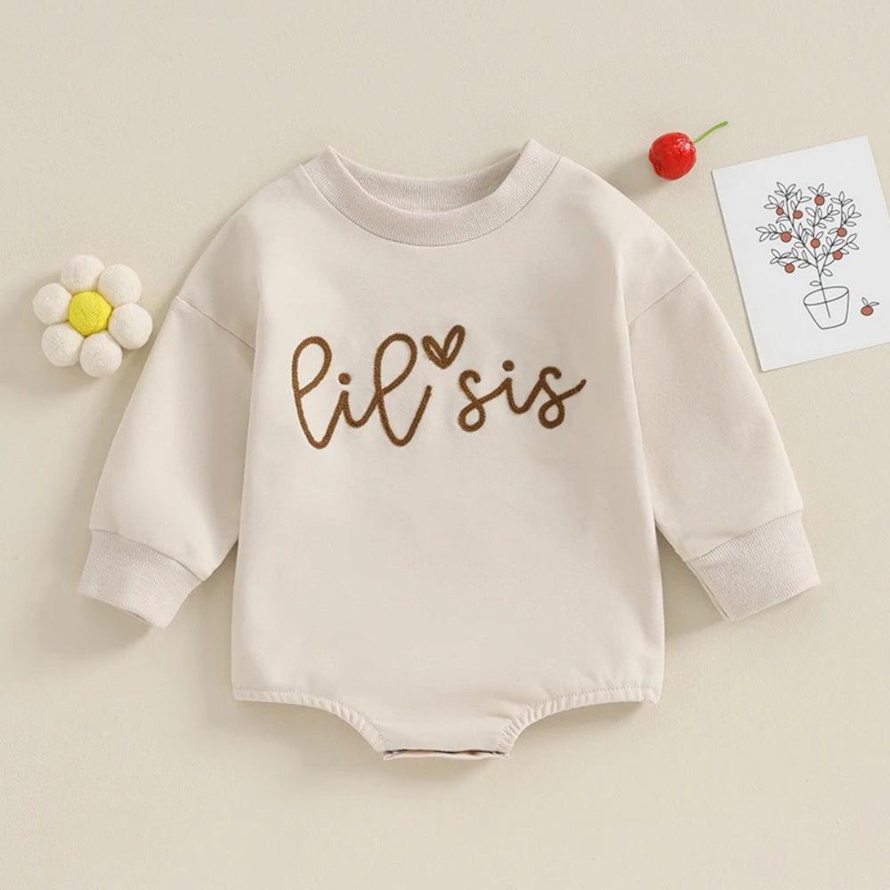 Letter Print Sweatshirt Set-Diaper Reusable