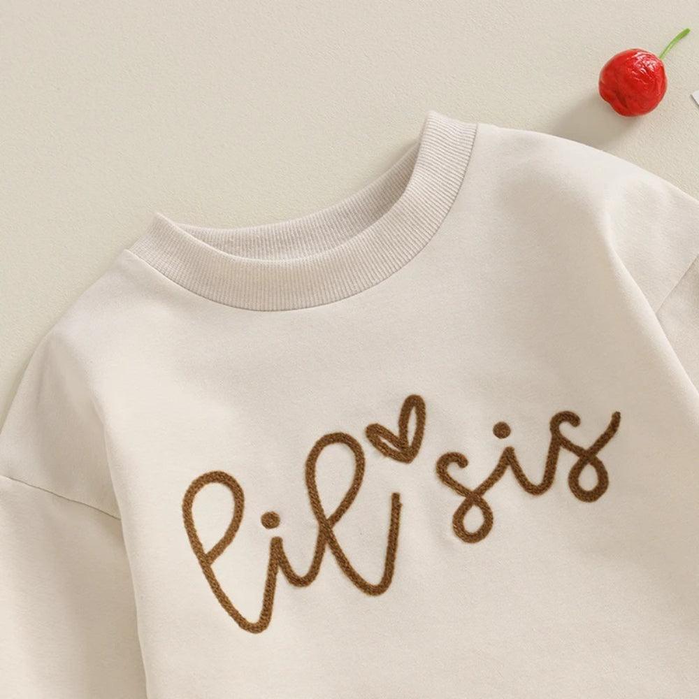 Letter Print Sweatshirt Set-Diaper Reusable