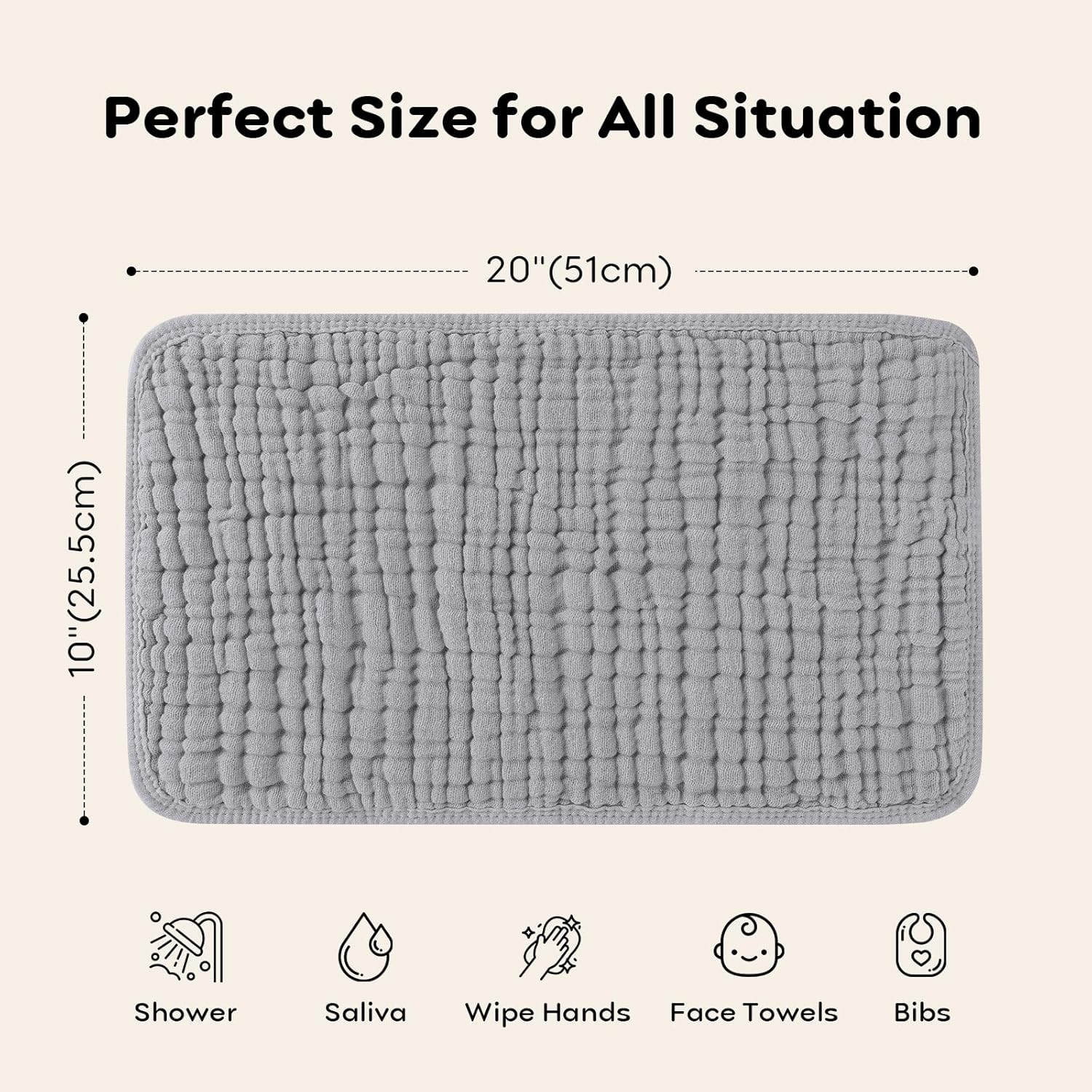 Soft Muslin Burping Cloths For Everyday Use-Diaper Reusable