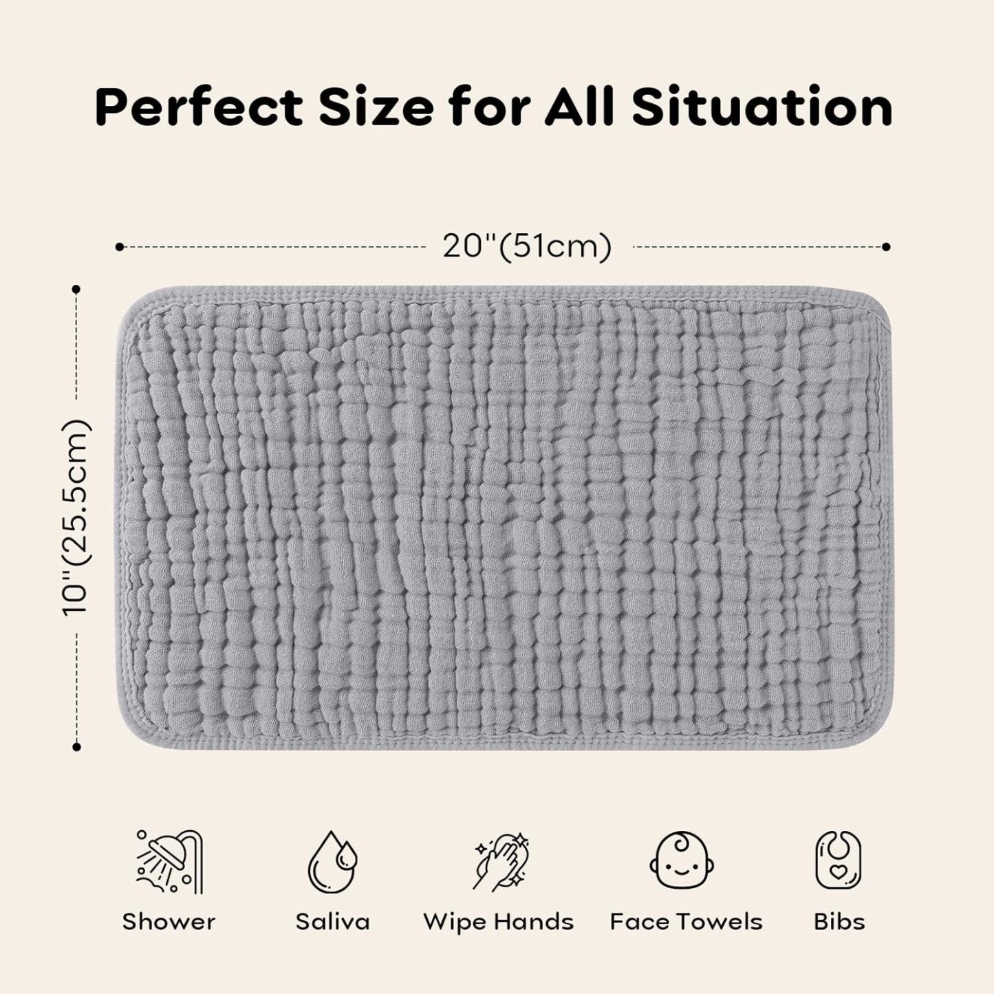 Soft Muslin Burping Cloths For Everyday Use-Diaper Reusable