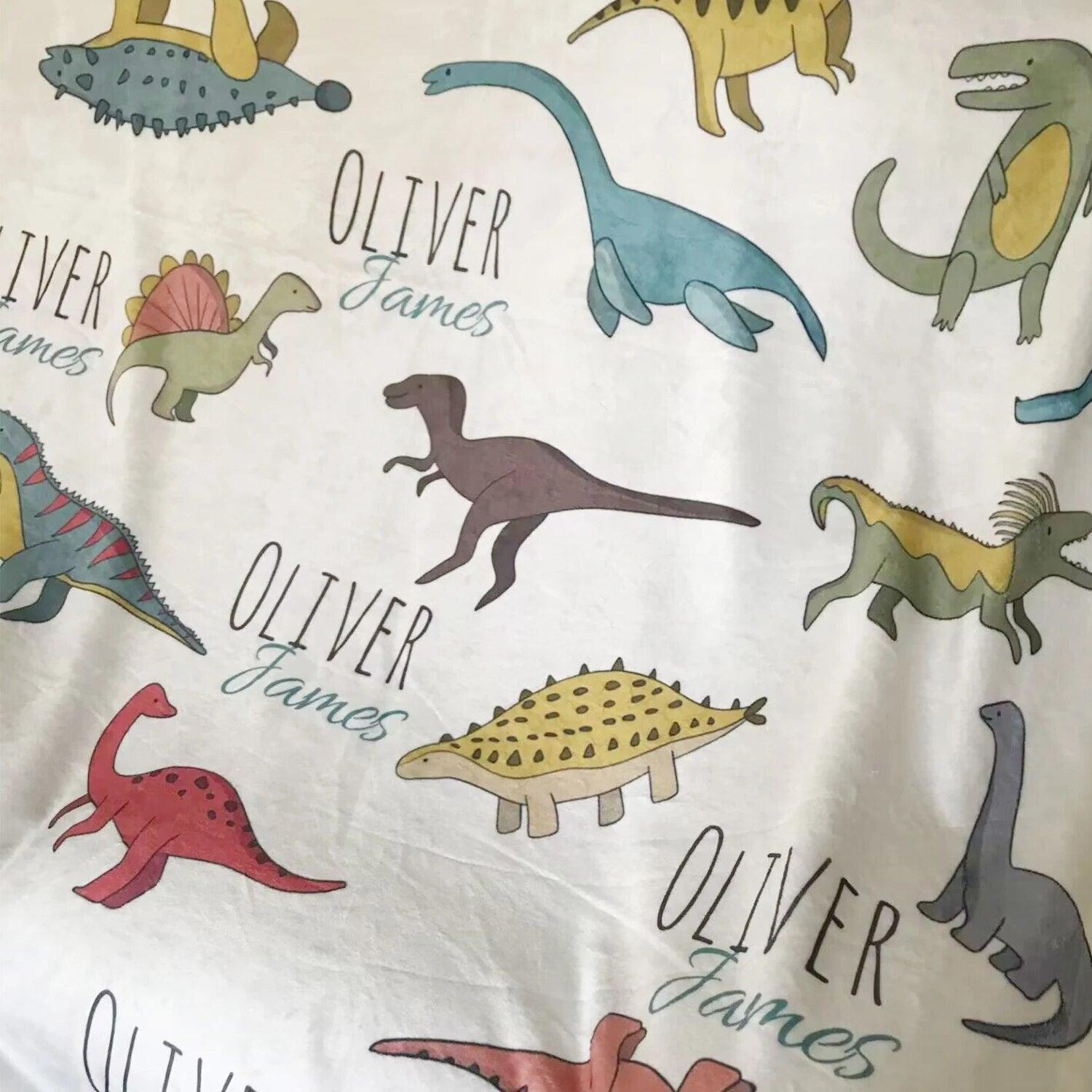 Personalized Dinosaur Crib Bedding-Diaper Reusable
