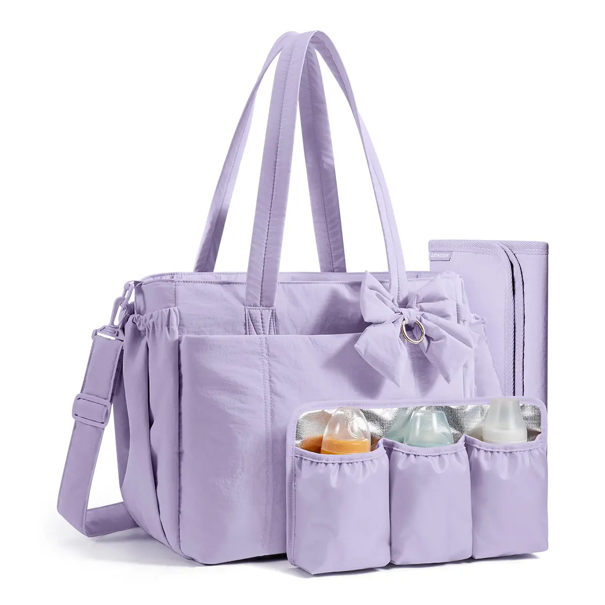 Mommy Diaper Bag With Stroller Organizer Set