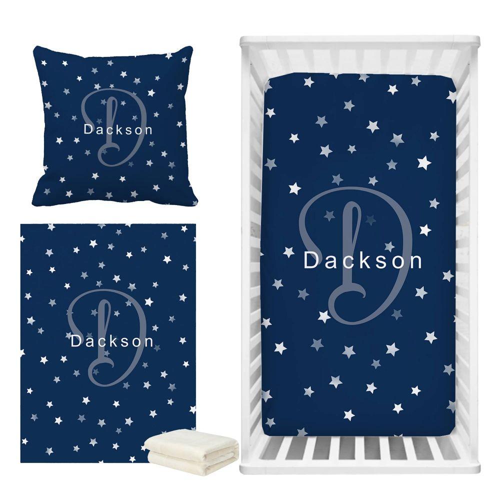 Personalized Star Crib Bedding-Diaper Reusable