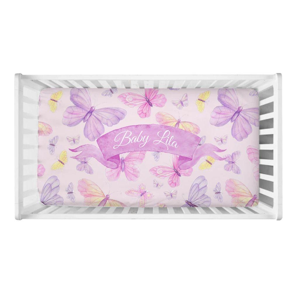 Personalized Butterfly Bedding Set-Diaper Reusable